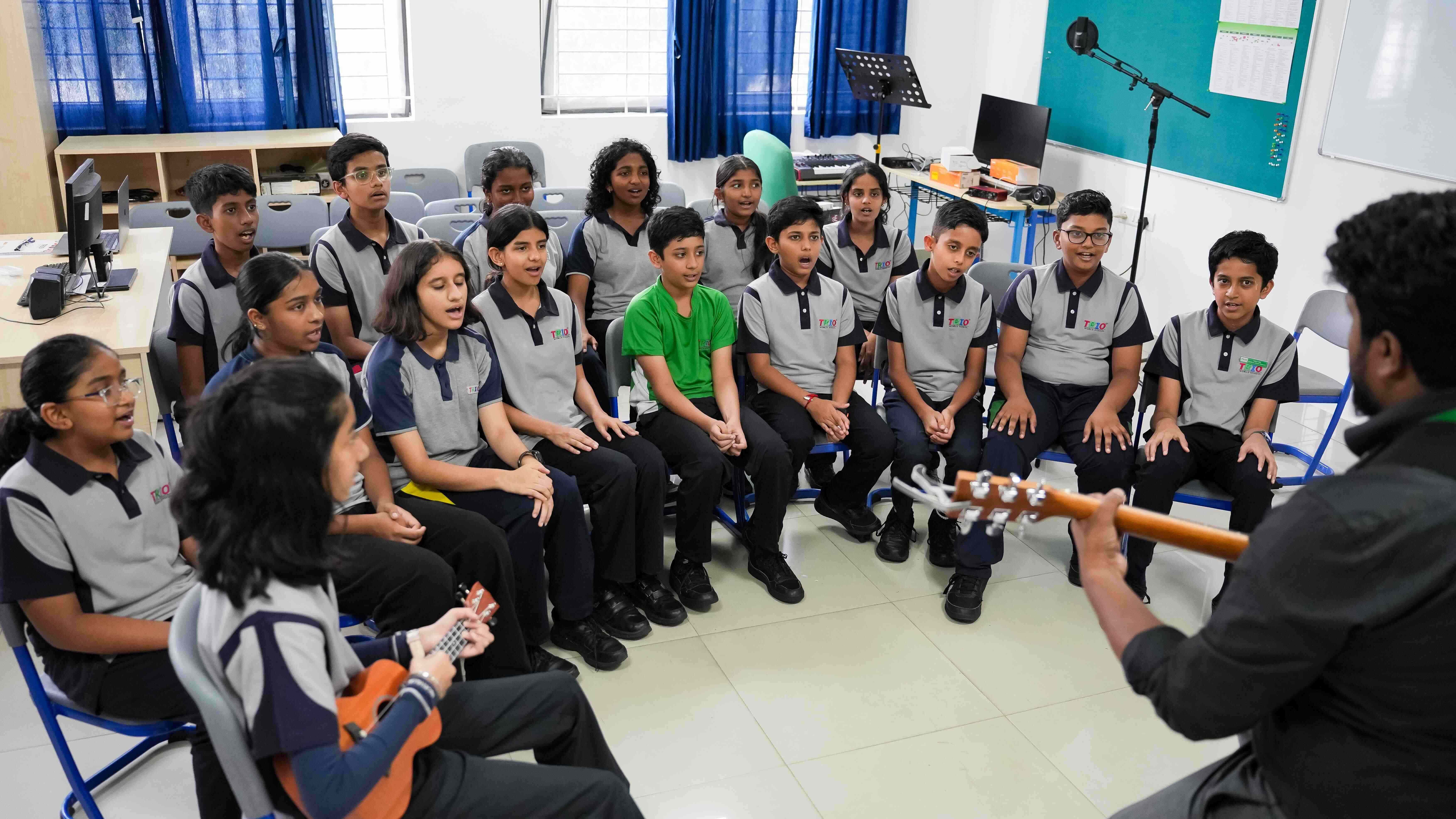 Kids demonstrating Zumba workout moves